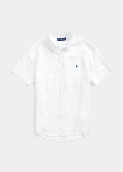 Polo Ralph Lauren Classic Fit Linen Skjorter Herre Danmark (WAXOS6435)